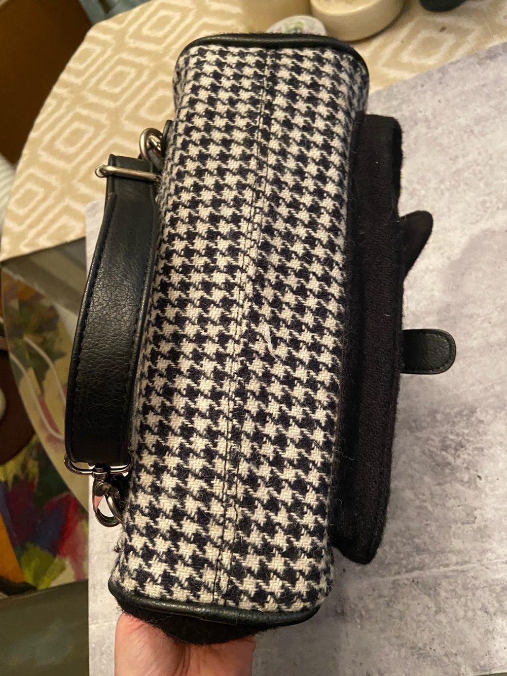Harris Tweed Glen Appin Naver Scottish Houndstooth Wool Backpack - Picture 3 of 8